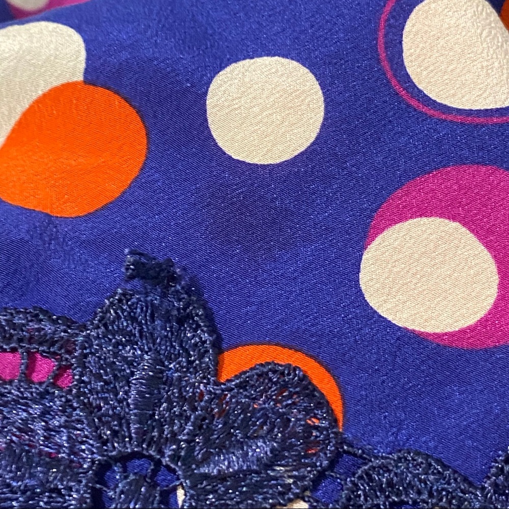 Anthropologie Color-Drenched Polka Dot Silk Dress - Picture 5 of 9